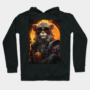 Funny Cat Beer Hoodie